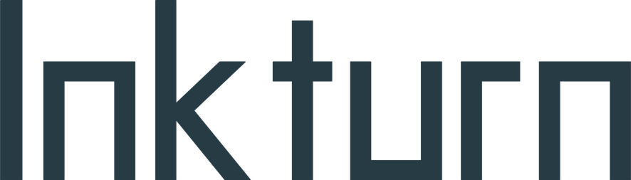 Inkturn wordmark in dark ink.